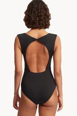 One Pieces^Seafolly Collective V Neck One Piece BLACK