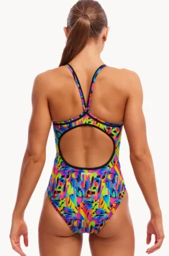 One Pieces^Funkita Colour Funk Diamond Secure One Piece Black/multi