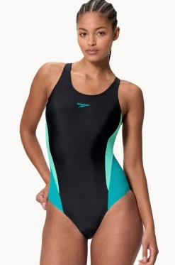 One Pieces^Speedo Colourblock 2.0 One Piece Black/Blue