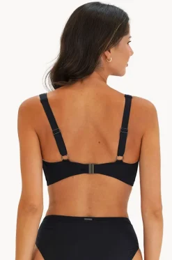Bikini Tops^Moontide Contours F/G Cup Tie Front Bra Black