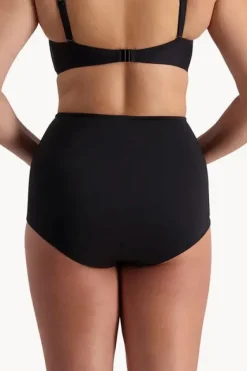 Bottoms^Moontide Contours Gathered High Waist Pant Black