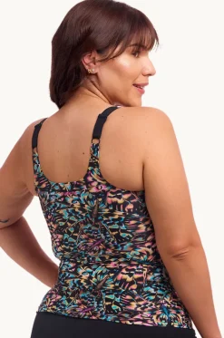 Tankini Tops^Funkita Copper Cluster Scoop Neck Tankini Separate Black/multi