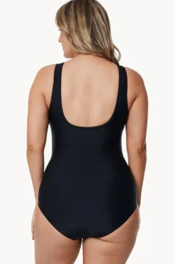 One Pieces^Jantzen Cosmopolitan Mesh Bar High Neck One Piece BLACK