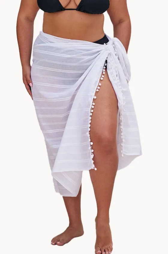 Sarongs^Capriosca Cotton Long Sarong WHITE