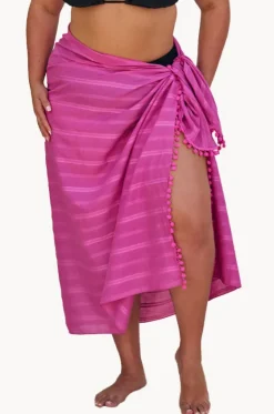 Sarongs^Capriosca Cotton Long Sarong Pink