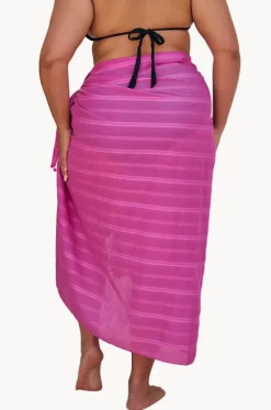 Sarongs^Capriosca Cotton Long Sarong Pink