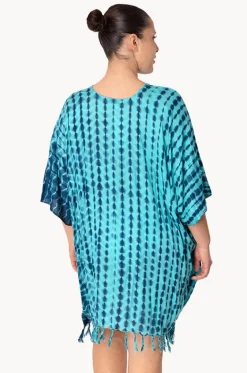 Overswim^Sundrenched Crackle Tie Dye V Neck Cover Up Mint