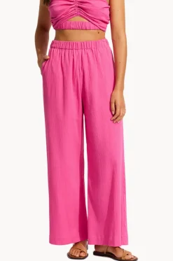 Pants^Seafolly Crinkle Beach Pant Hot pink