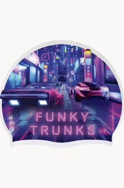 Swim Caps^Funky Trunks Cyber City Swim Cap Pink/purple