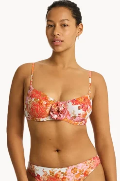 Bikini Tops^Sea Level Daisyfield Balconette Bra Coral