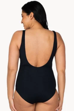 One Pieces^Jantzen DD/E Cup Ruched Front One Piece BLACK