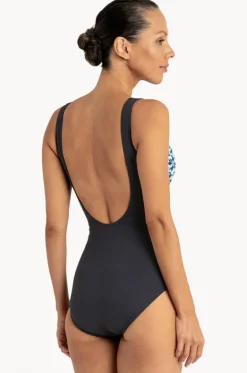 One Pieces^Jantzen Deco Gathered Cross Over One Piece Navy