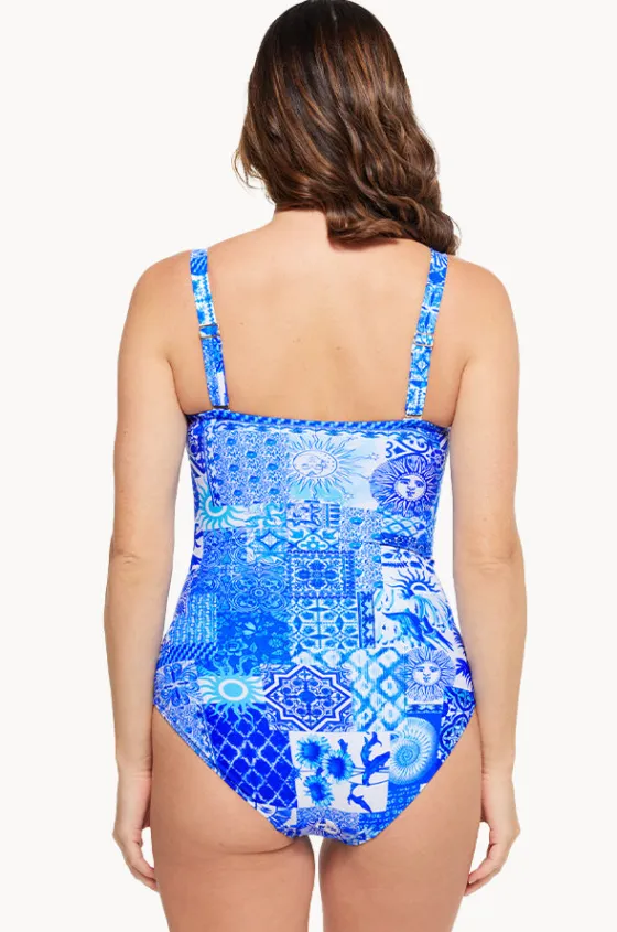 One Pieces^Togs Swimwear Delta Bandeau One Piece Blue/White