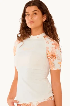 Rashies & Sunsuits^Rip Curl Desert Dreams Short Sleeve Suntop White