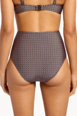 Bottoms^Jets Desert Geo High Waist Pant Chocolate