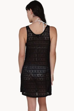 Overswim^J.valdi Diamante Scoop Neck Tank Dress Black