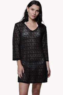 Overswim^J.valdi Diamante V Neck Tunic Black