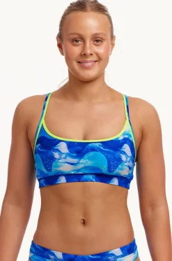 Bikini Tops^Funkita Dive In Sports Top Dive in blue