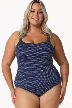 One Pieces^Capriosca Dots Tank One Piece Navy