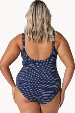 One Pieces^Capriosca Dots Tank One Piece Navy