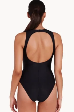 One Pieces^Zoggs Dream Hi Front One Piece Black/purple