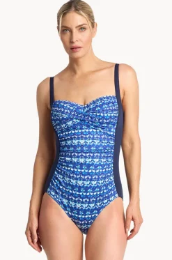 One Pieces^Poolproof Dynasty D Cup Cross Front One Piece Navy