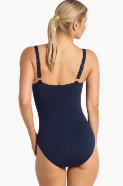 One Pieces^Poolproof Dynasty D Cup Cross Front One Piece Navy