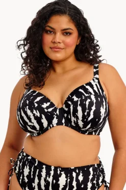 Bikini Tops^Elomi Swimwear Echo Shell G Cup Plunge Bra BLACK