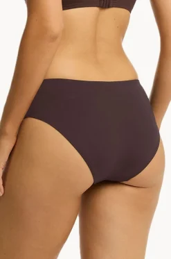 Bottoms^Sea Level Eco Essentials Mid Bikini Pant Cocoa
