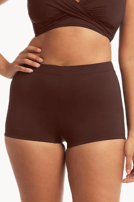 Bottoms^Sea Level Eco Plains Boyleg Pant Cocoa