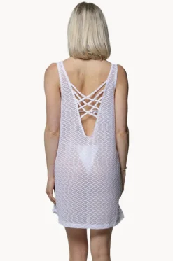 Overswim^J.valdi Escala Lattice Back Dress White