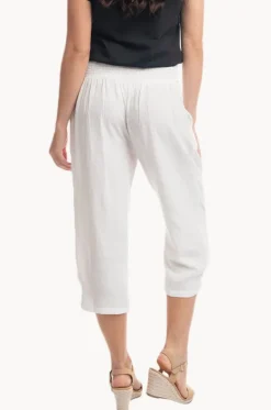 Pants^Orientique Essentials Linen 3/4 Pant White