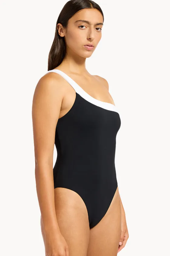 One Pieces^Jets Eternal One Shoulder One Piece Black