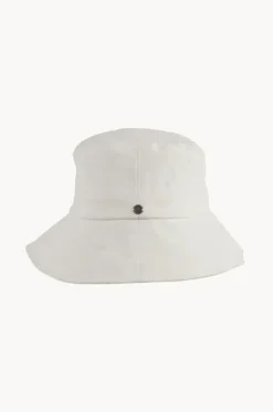 Headwear^Cherry Red Fabric Bucket Hat White