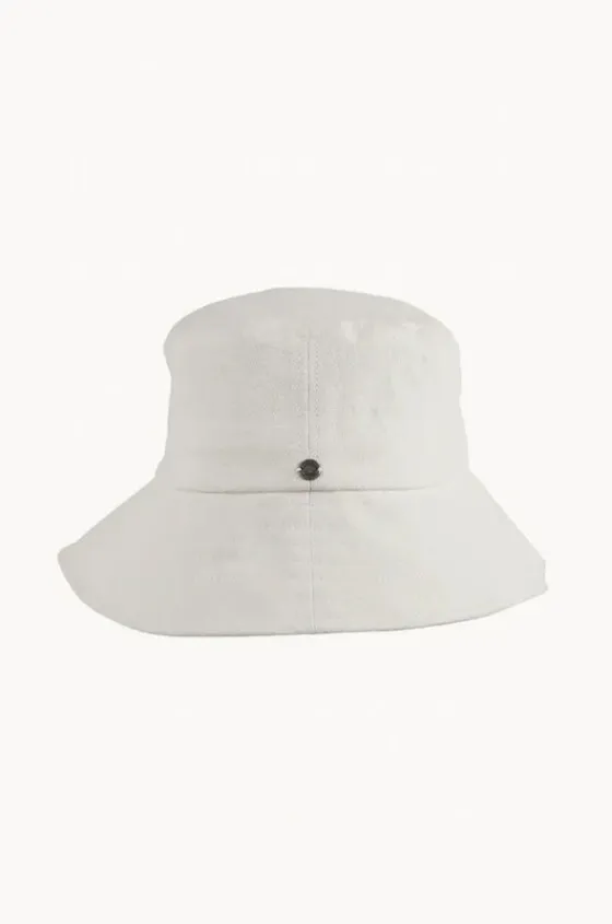 Headwear^Cherry Red Fabric Bucket Hat White