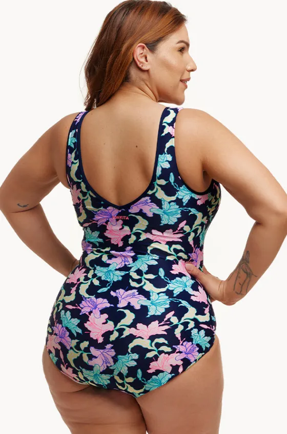 One Pieces^Funkita Fast Flow DD/E Cup Zip Front One Piece Navy/multi