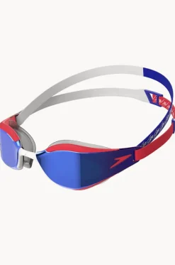 Goggles|Goggles^Speedo Fastskin Hyper Elite Mirror Goggle Red/blue