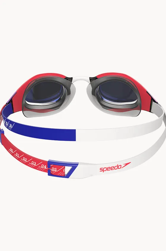 Goggles|Goggles^Speedo Fastskin Hyper Elite Mirror Goggle Red/blue
