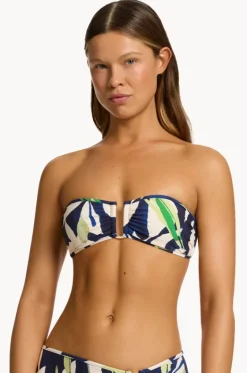 Bikini Tops^Jets Fauna Bandeau Ink