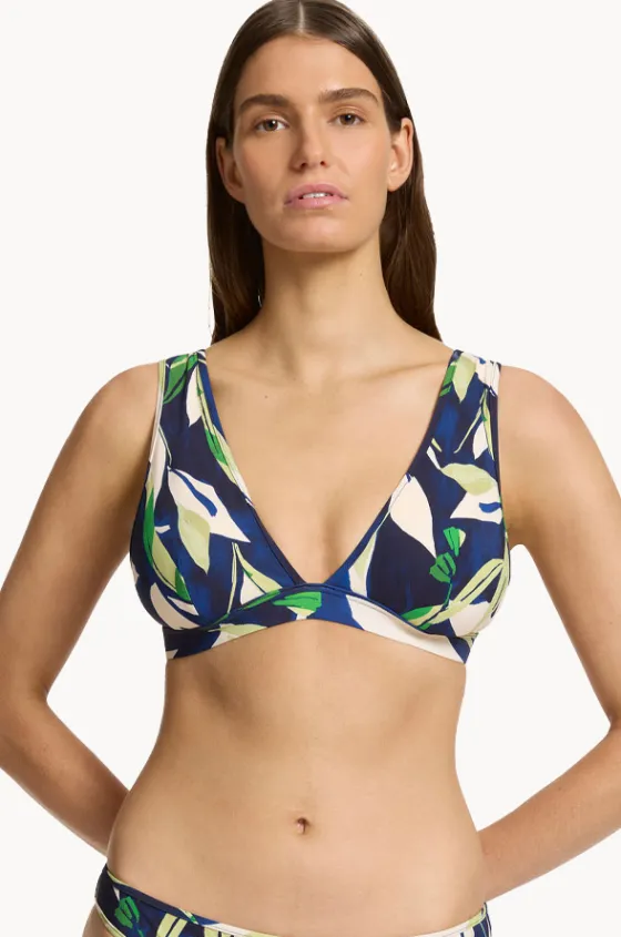 Bikini Tops^Jets Fauna Plunge Top Ink