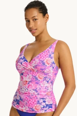 Tankini Tops^Sea Level Fiesta Cross Front Tankini Separate Pink
