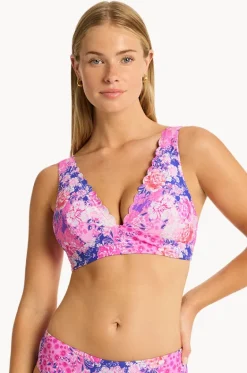 Bikini Tops^Sea Level Fiesta Longline Tri Pink