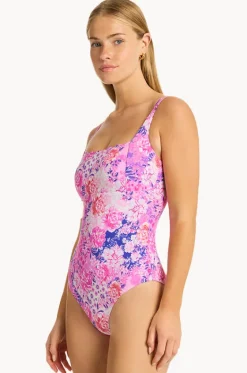 One Pieces^Sea Level Fiesta Square Neck Bralette One Piece Pink