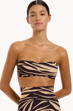 Bikini Tops^Jets Fine Lines Minimal Bandeau Port