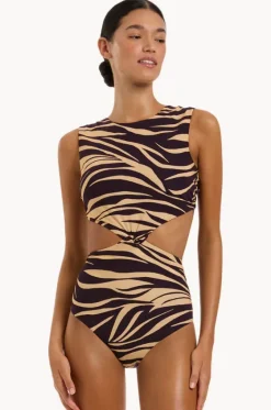 One Pieces^Jets Fine Lines Twist Tank One Piece Port