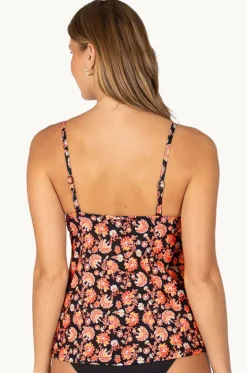 Tankini Tops^Baku Flamenco Loose Fit Tankini Separate Black