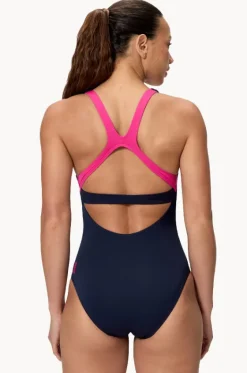 One Pieces^Speedo Flex Band One Piece Navy/Pink