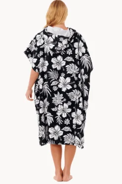 Towel Robes & Ponchos|Towel Robes & Ponchos^Rip Curl Floral Mixed Hooded Towel Black/white