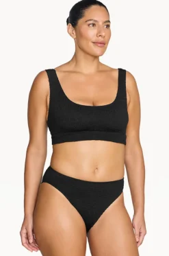 Bikini Sets^Artesands Folium Jacquard Kahlo Crop Set Black