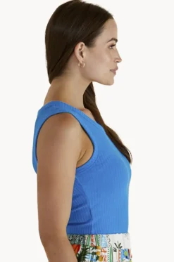 Tops^Betty Basics Francis Rib Tank Blue